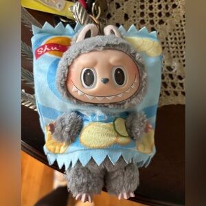 For Labubu The Monsters Figure “No Doll” Potato Chip Packaging Clothes “ blue”